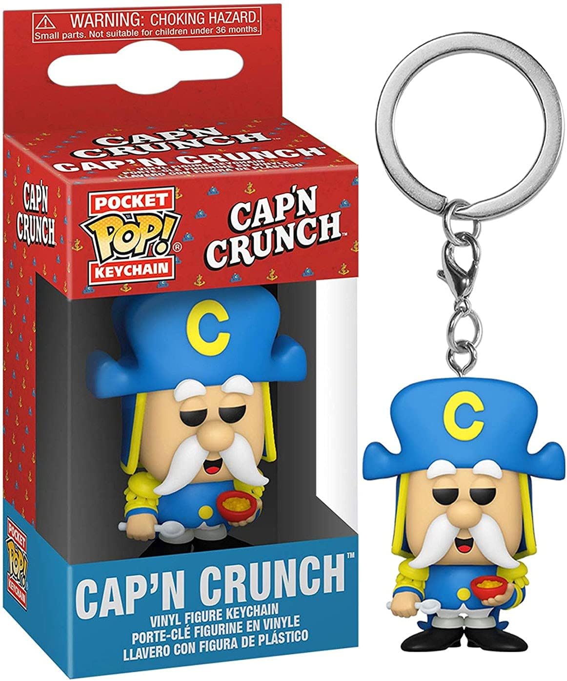 Amazon.com: Funko Pop! Keychain: Ad Icons - Cap'n Crunch, Multicolor ...