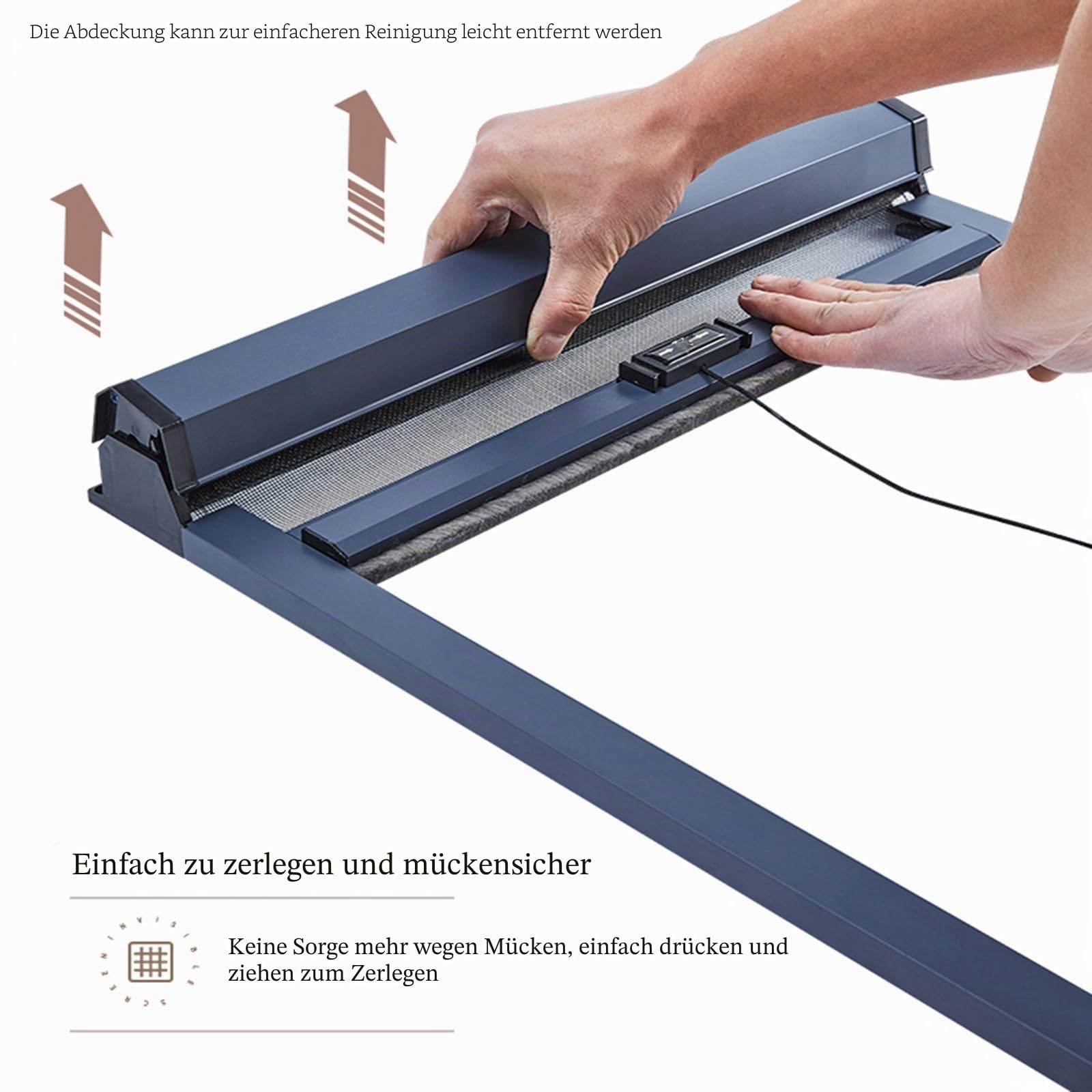 Fliegengitter Rollo Fenster, Maßgefertigtes Mückenschutz Fenster mit Aluminium-Rahmen