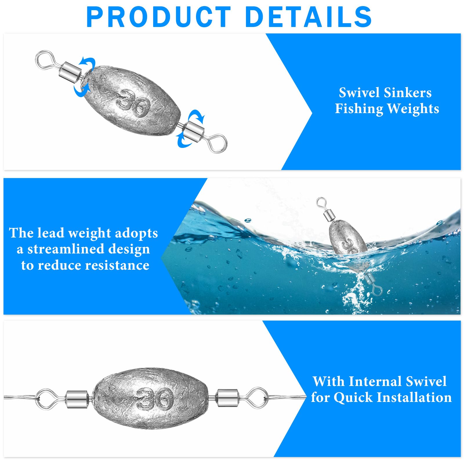 Weight Set Avlcoaky Fishing Weights Sinkers Egg Sinkers With Inner