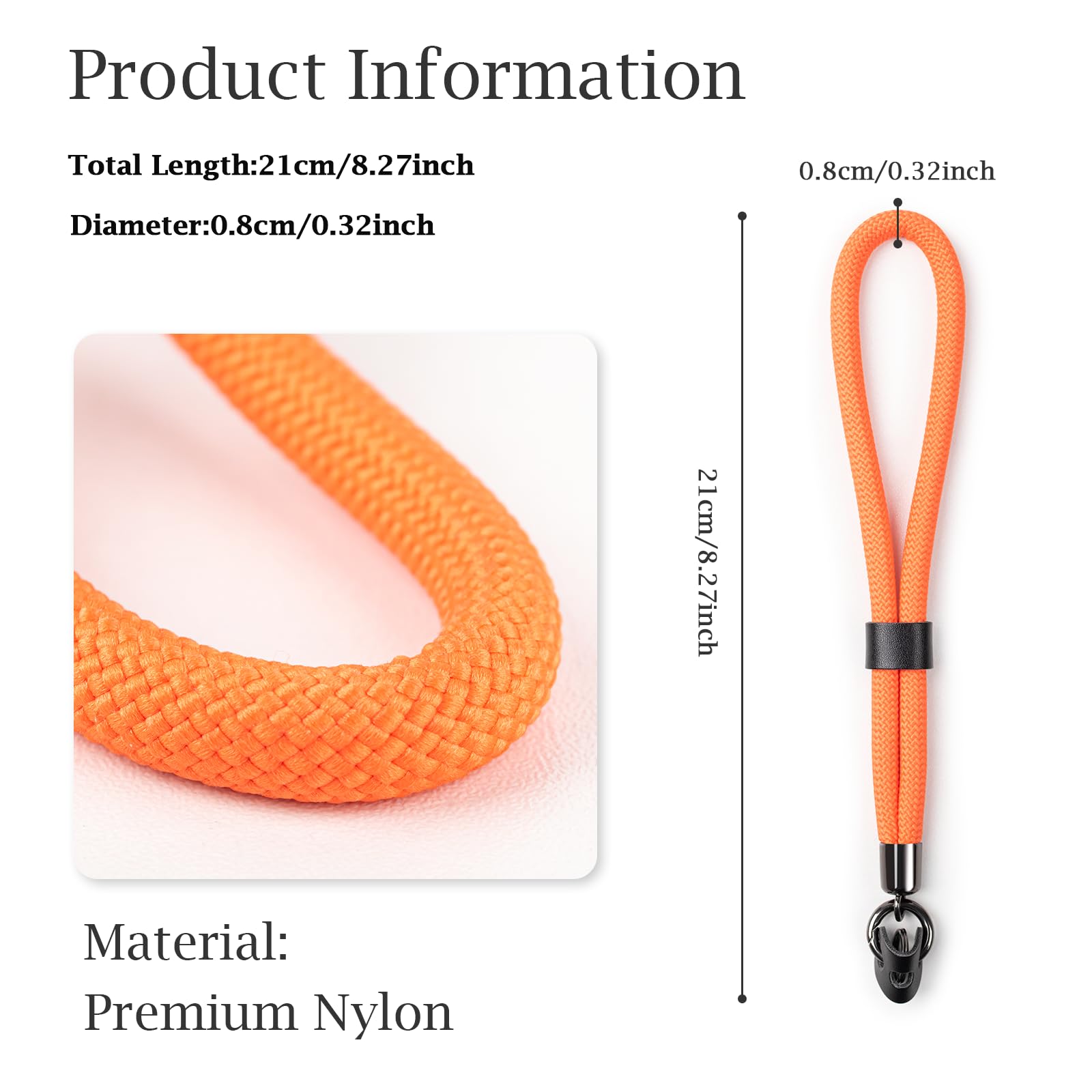 VOVMOEYA Camera Wrist Strap Rope,Camera Hand Strap Compatible with Fujifilm XT5 XH2S Nikon Z30 Z50 Canon EOS R6 R10 R50 Sony A6700 A6400 A6000 A7C II A7IV DSLR Camera - Orange