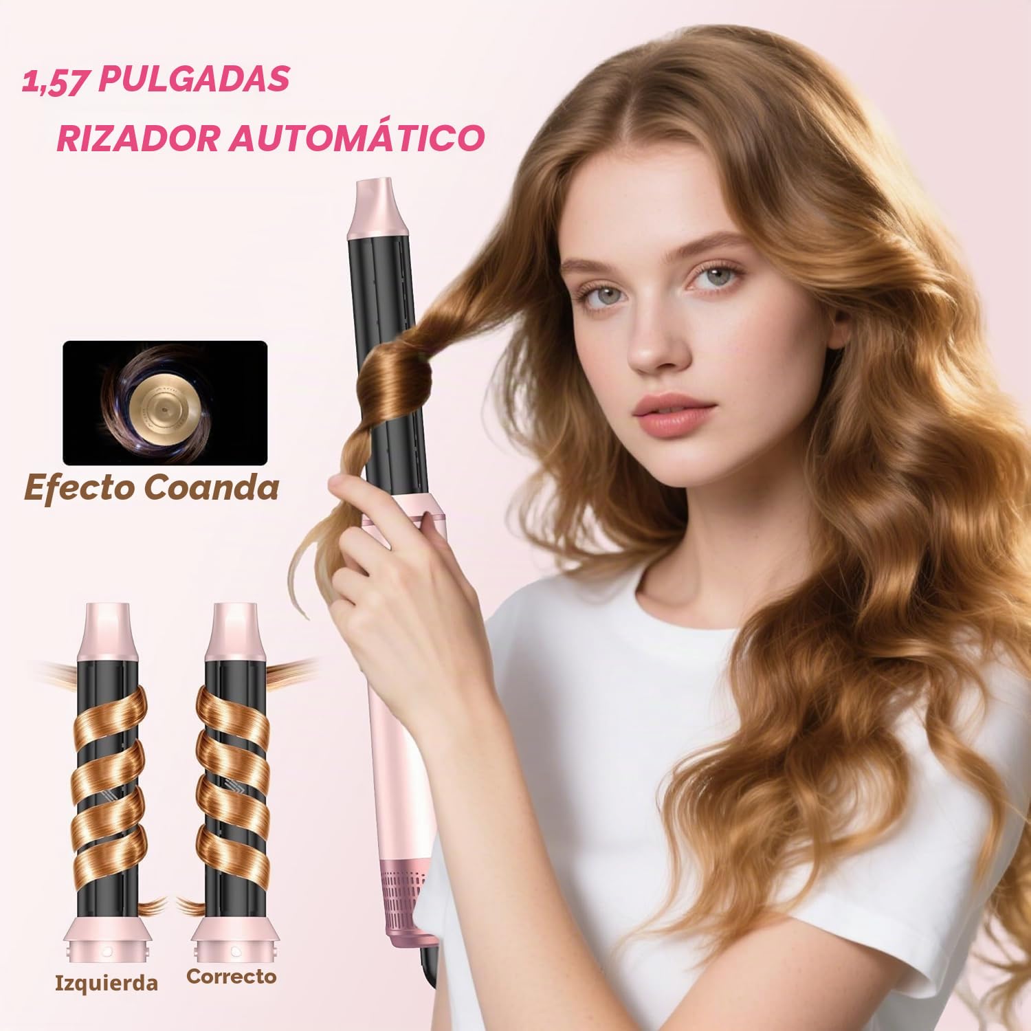 Atopskins Air Styler Secador 5 en 1 Secador Moldeador de Pelo 5 Cabezales, Caliente con Rizador, Thermal Brush, moldeador pelo Cepillo Secador Pelo uego de brochas para secar el cabello