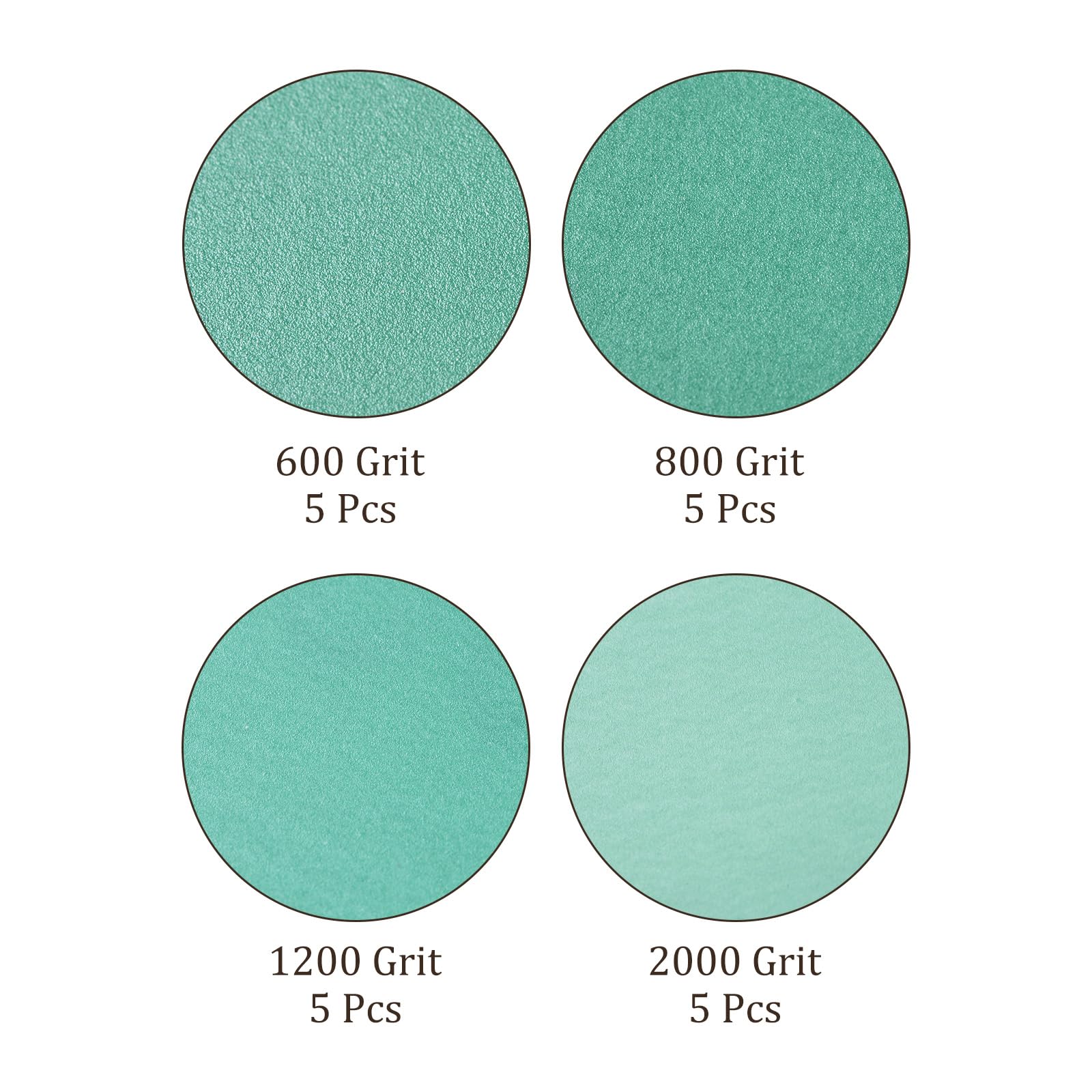 Kozelo 20pcs Green Film Sanding Discs - Image 4