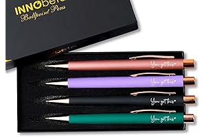 InnoBeta Inspirational Pen Set for Women with 4 Ballpoint Pens