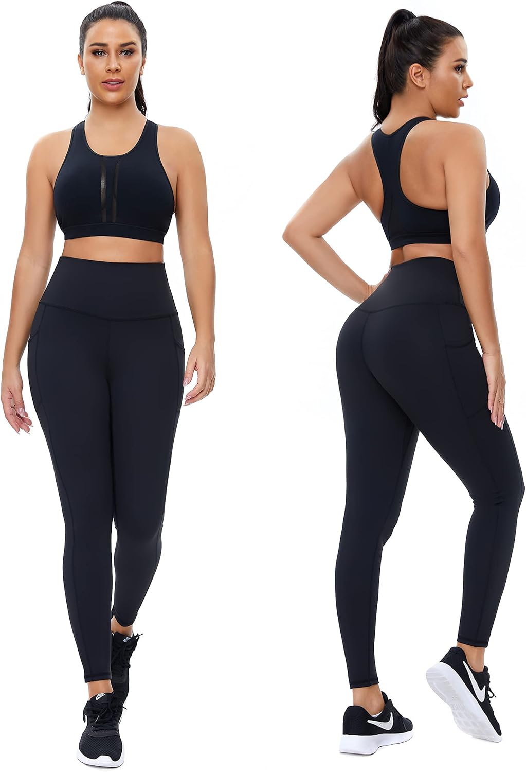 Vanzoter Yoga Pants with Pockets for Women, No See-Through High Waisted Butt Lift Workout Leggings with Tummy Control : Clothing, Shoes & Jewelry