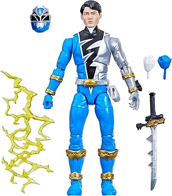 Power Rangers Lightning Collection Dino Fury Blue Ranger 6-Inch Premium Collectible Action Figure Toy with Accessories, Kids Ages 4 and Up