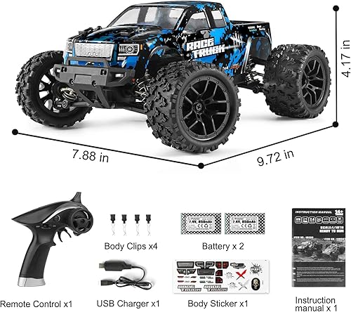 Miniatura 6 de HAIBOXING Vehículos RC a escala 1/18 4WD todoterreno Monster Trucks con alta velocidad de 36+KM/H, vehículos eléctricos todo terreno a prueba de