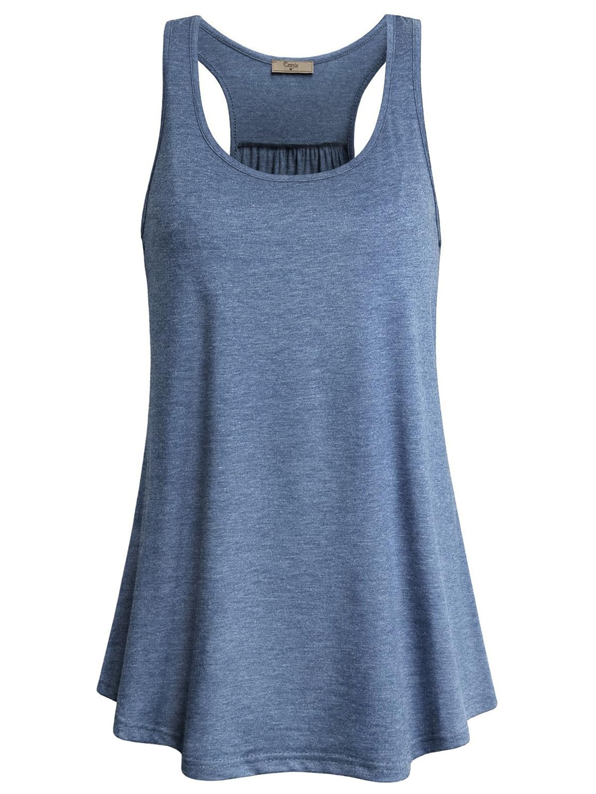 Cestyle Racerback Workout Tank Tops for Women Long Flowy Sleeveless Top