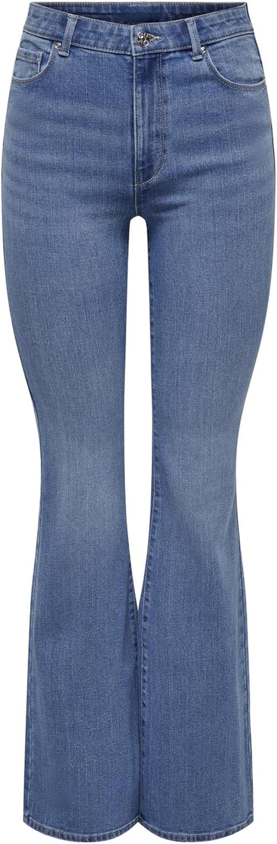 ONLY MATERNITY Olmrain Life Reg Push Up Flared Noos, Denim
