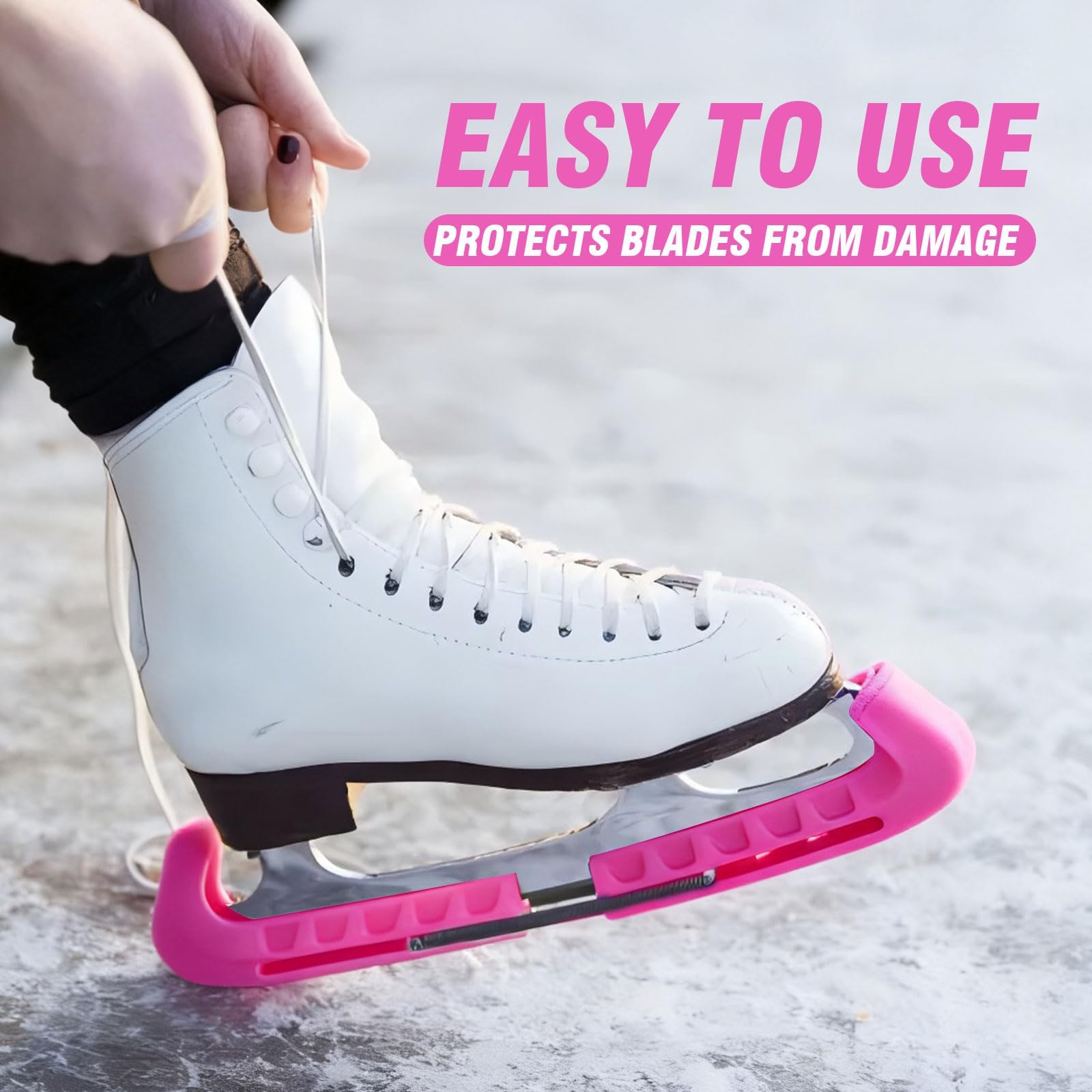 1 par Funda Protectora para Zapatos de Patinaje, Ajustables Protecciones de la Hoja,para Patines de Hielo y Patinaje artístico, Protectores de Cuchillas de Patines de Hockey sobre Hielo