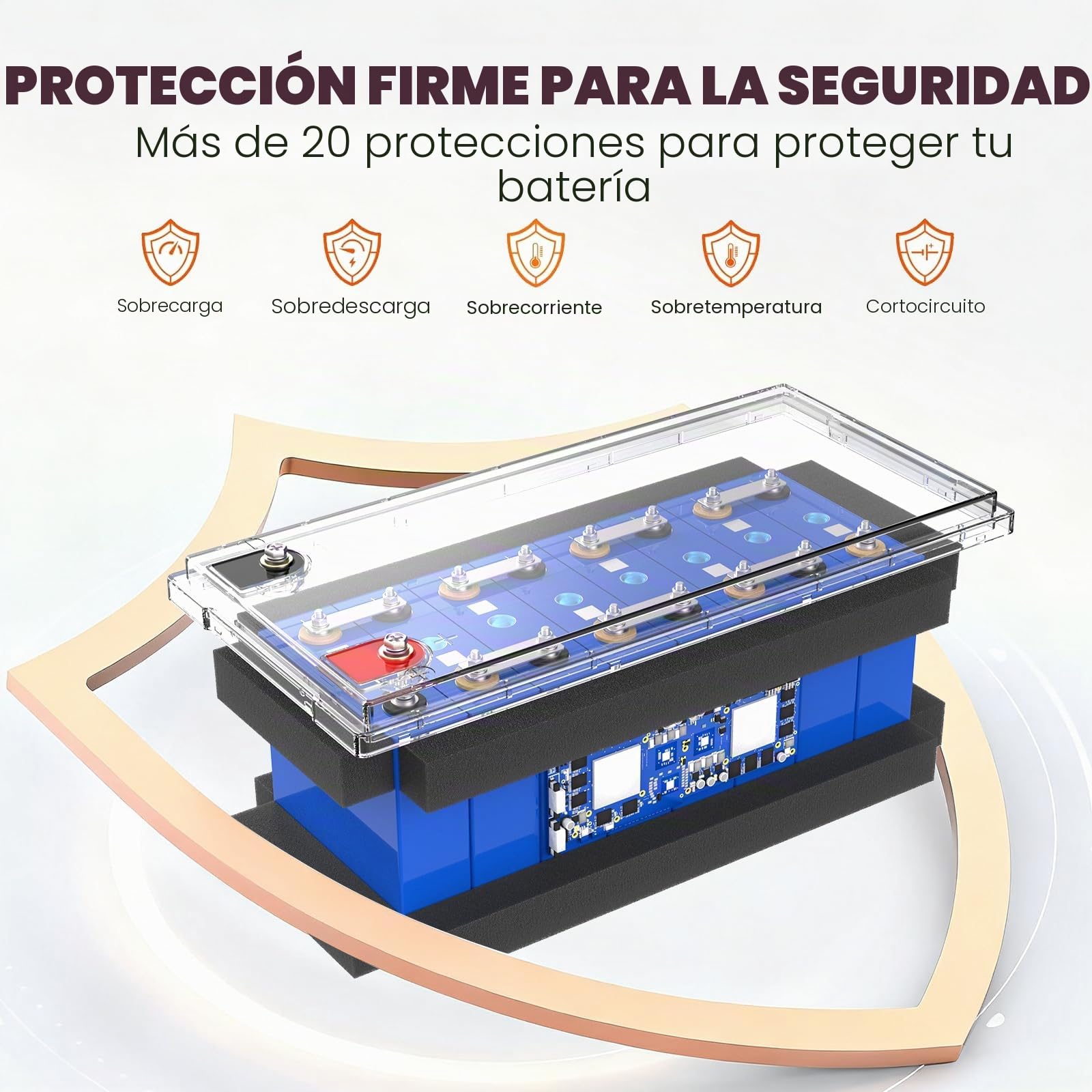 Batería LiFePO4 de 24 V 100 Ah (BMS) batería de Litio de 2560 WH | de 24 V y 100 Ah para autocaravanas(24V 100Ah Lifepo4)