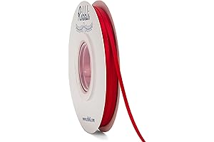 1/8" Double-Sided Red Satin Ribbon - 50 Yards