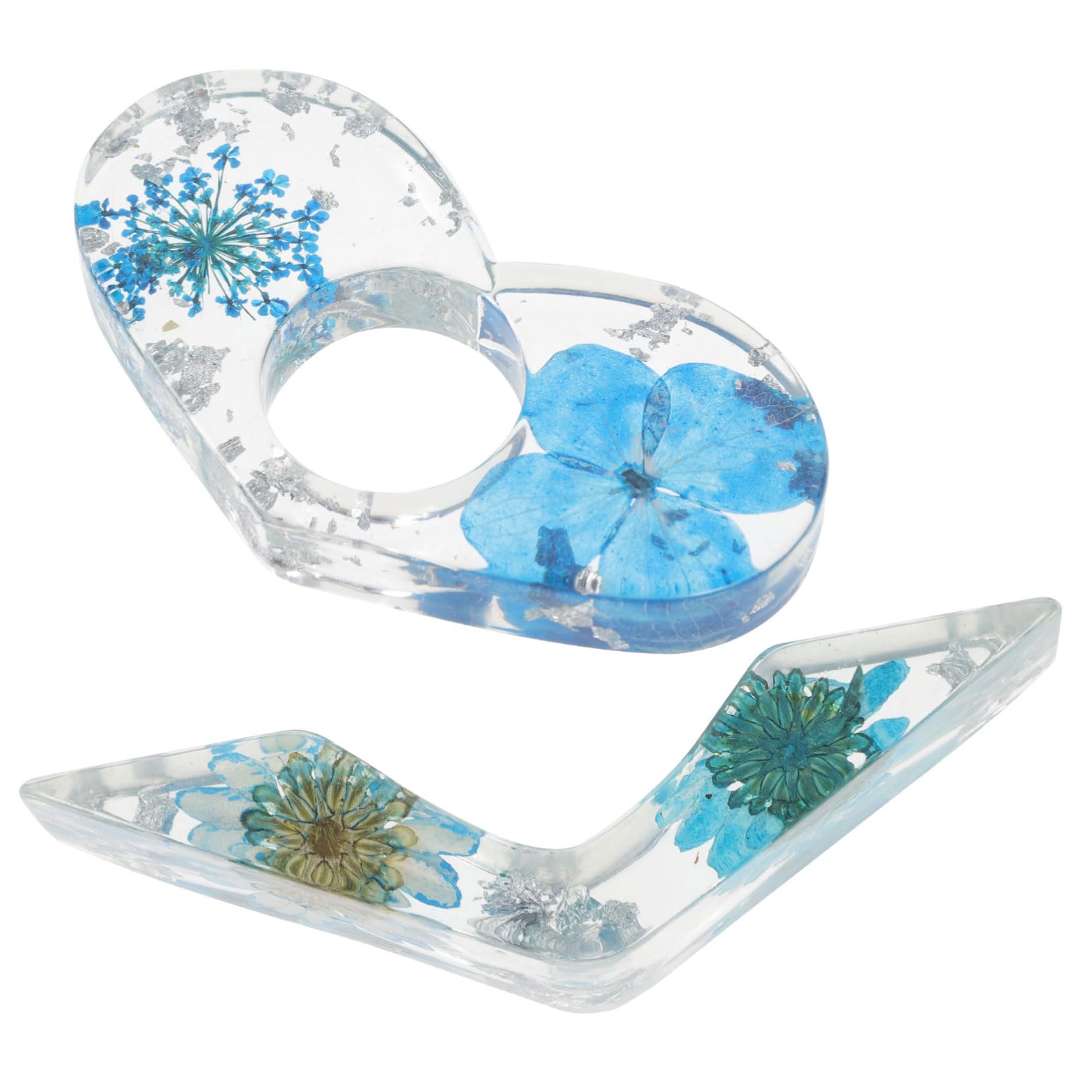 HOMSFOU Soporte De Página De Libro De Resina Diseño Ergonómico Para Lectura Para Sujetar Libros Mano Accesorio Práctico Y Duradero Color Azul 2 Piezas X 4