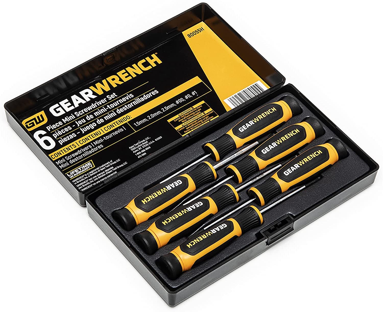 GEARWRENCH Set di 6 mini cacciaviti a doppio materiale - 80055H