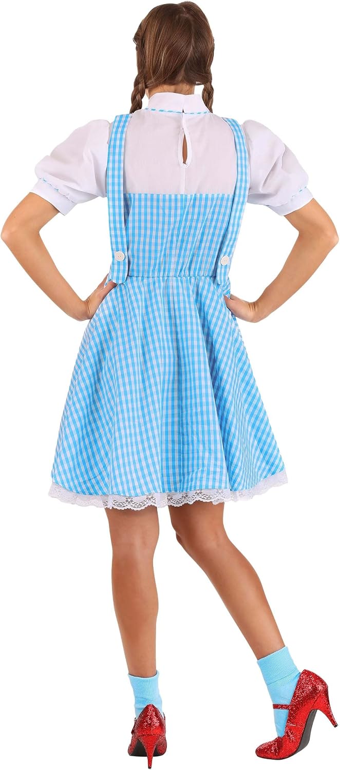 Wizard of Oz Dorothy Costume for Women, Kansas Girl Blue Dress for Movie Cosplay, School Plays & Halloween