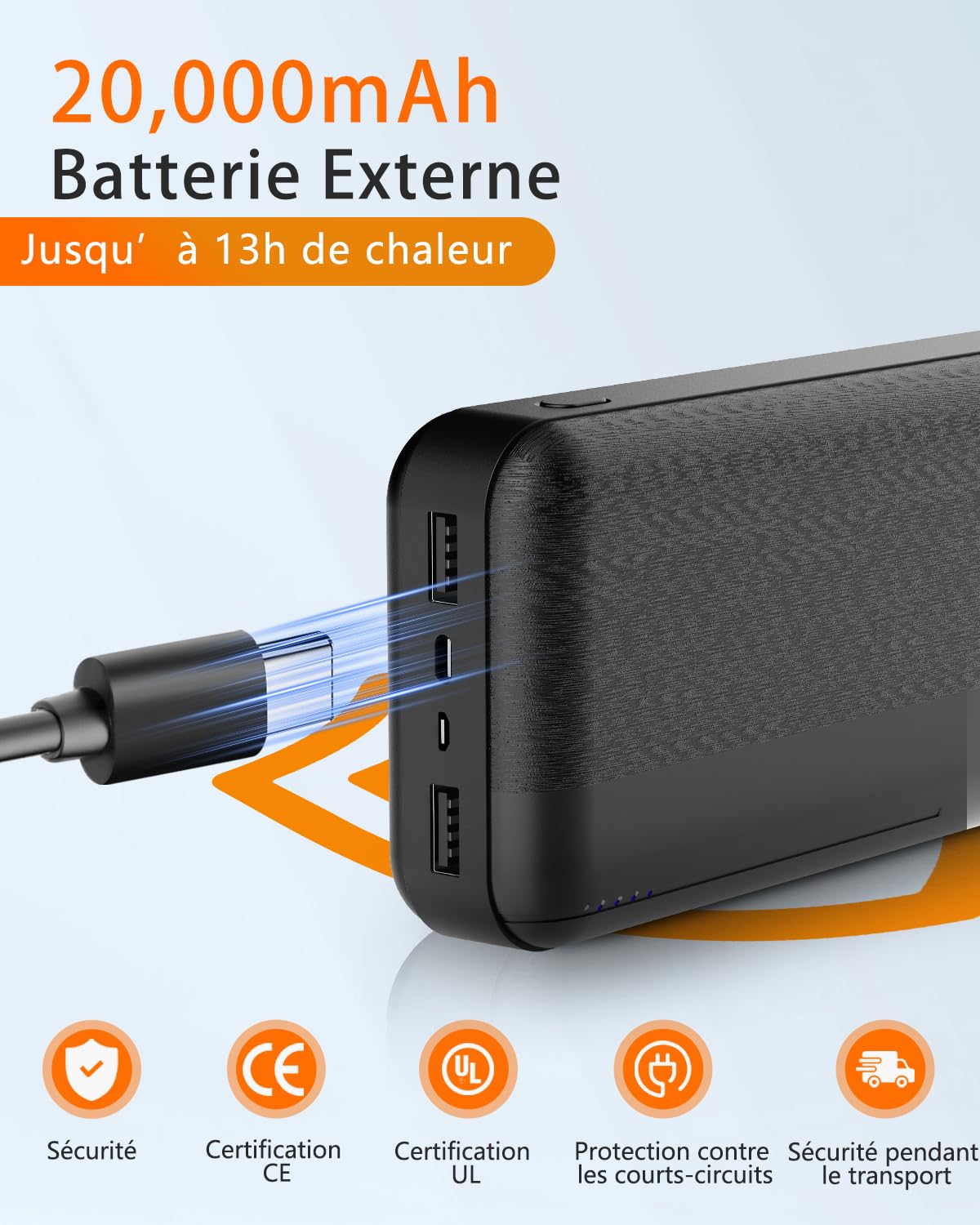 Buba Toys Gilet Chauffant Homme Femme avec Batterie 20000mAh, 21 Zones Chauffantes, 3 Niveaux de Température, Chauffage Rapide, Lavable USB, Gilet Chauffant Hiver Confortable