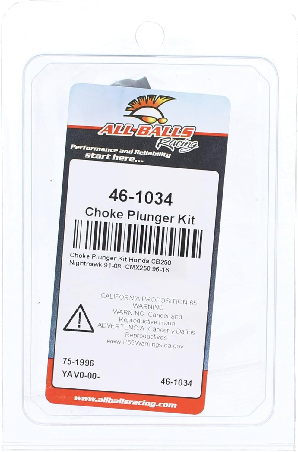 All Balls Choke Plunger Kit 46-1034 Compatible With/Replacement For Honda CB250 Nighthawk 1991-2008, CMX250 1996-2016