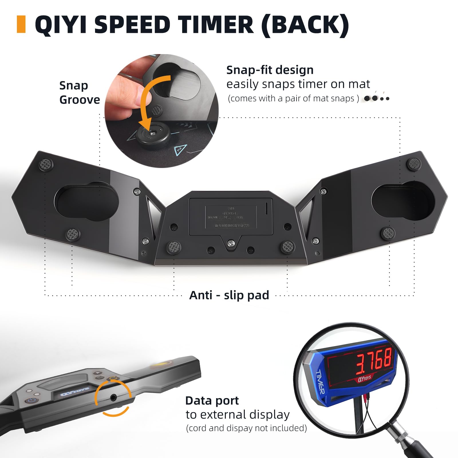 Professioneller Speed-Würfel-Timer, Touch-Steuerung, Timer mit Display, Würfel-Rennstapel, Wettbewerb, ein tolles Geschenk für Jungen und Mädchen (Flagge blau)