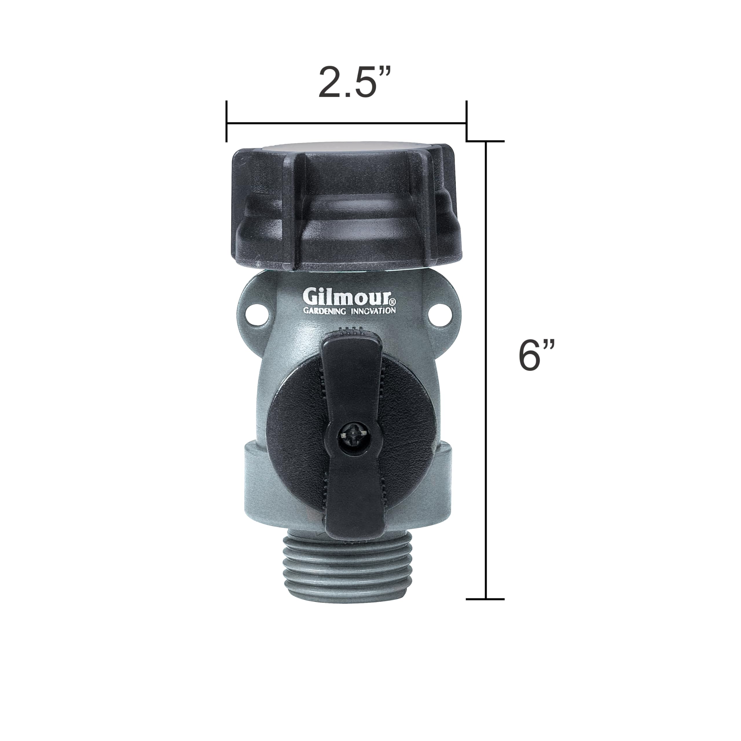 Gilmour 800014-1001 conector de polietileno de flujo completo AS1FF verde azulado/negro