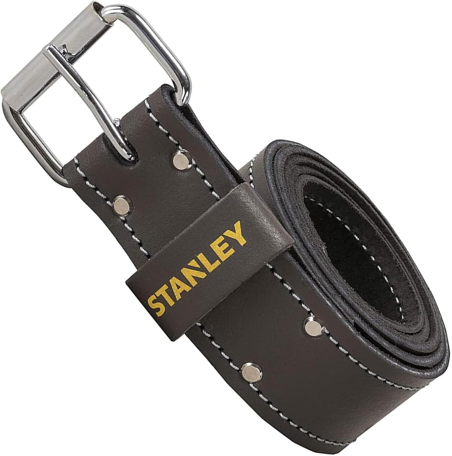 Stanley STST1-80119 Ledergürtel, Werkzeuggürtel Herren, Multicolor, 130 x 2.5 x 6.5 cm, 16 Loch