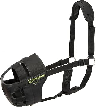 Shires FreeGraze AirFlow Grazing Muzzle - Black
