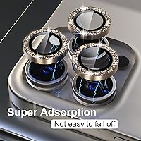 Vista 126 de Misea [3+1] for iPhone 14 Pro/iPhone 14 Pro Max Camera Lens Protector Bling, 9H Tempered Glass Camera Cover Screen Protector Metal Individual Ring