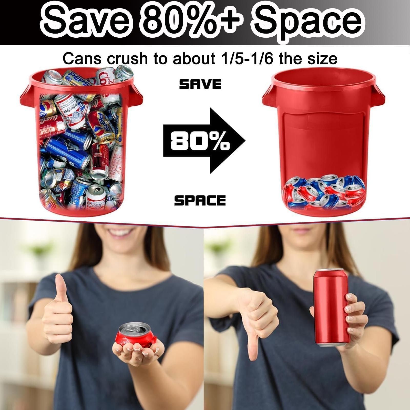 Trituradora EléCtrica De Latas, Trituradoras De Latas AutomáTicas, Trituradora De Latas De Aluminio EléCtrica De 8/12/16 Oz, Compactador De Basura Para Latas, Puede Llenar 8 Latas A Vez, ,Black