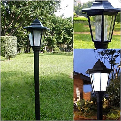 Luces solares de camino, luces solares LED de jardín, luces solares para exteriores, luces de paisaje para exteriores, detección de oscuridad,