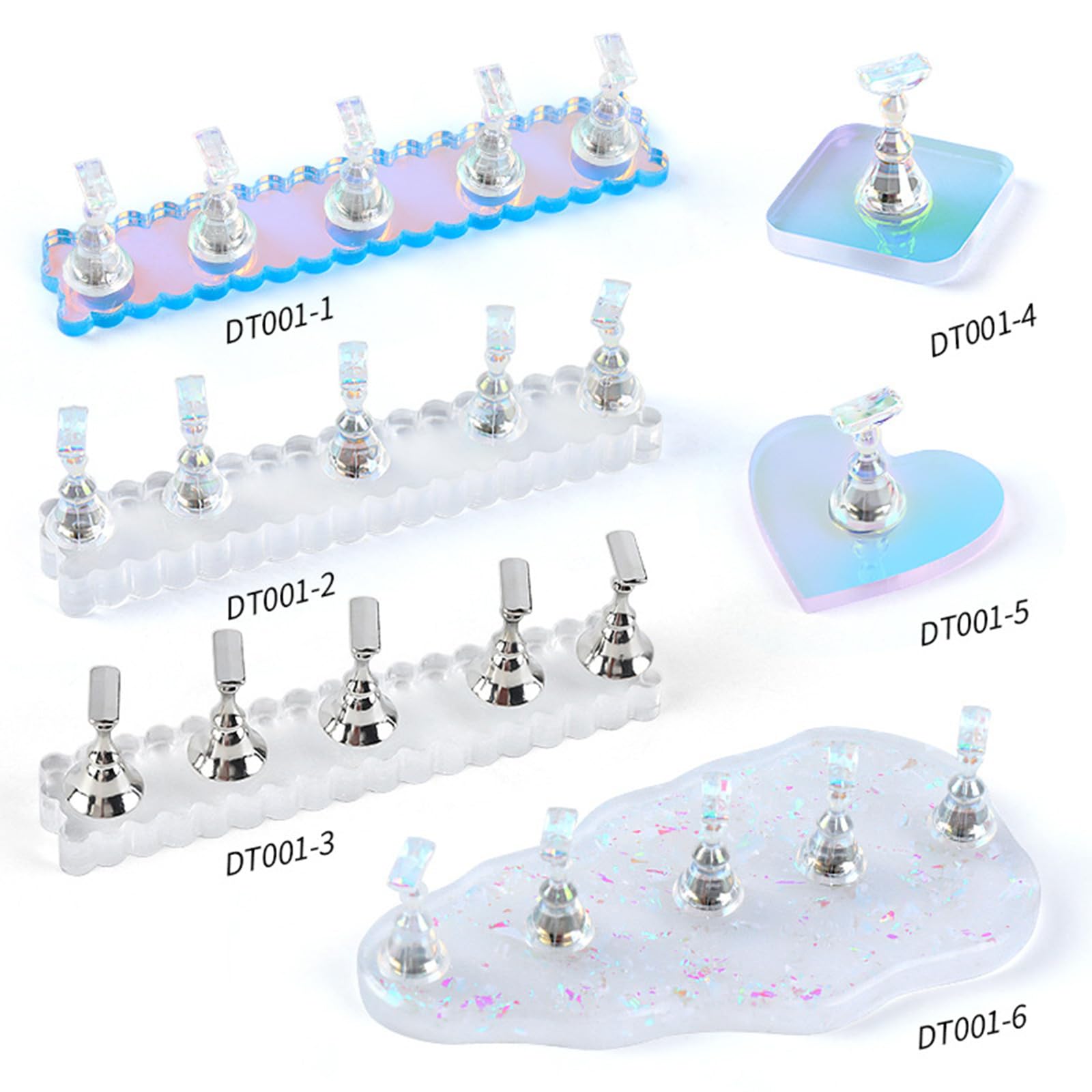 Nagelständer-Set Aus Acryl – Mit Magnetischen Nagelspitzen, Übungshalter & 120 Klebekneten