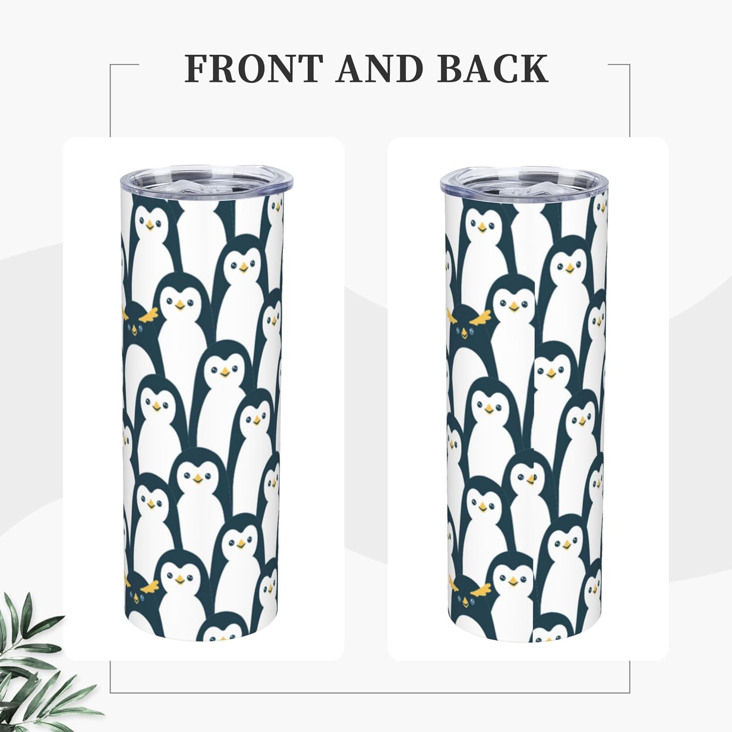 Penguin Tumbler Stainless Steel Vacuum Insulated Coffee Mugs Cup Travel Mug 20 OZ For Home Office Sport Party Gifts… - Image 3