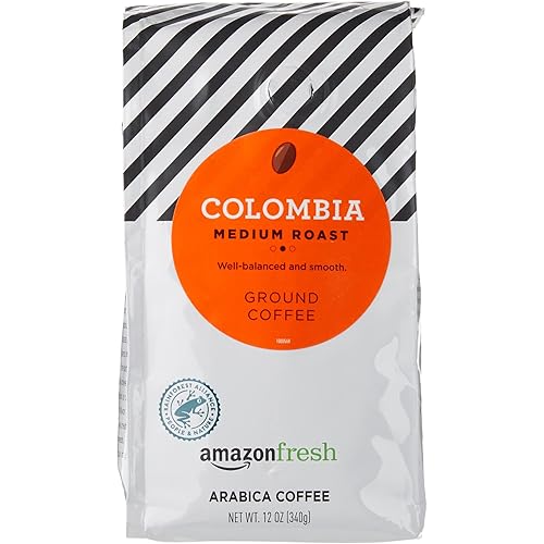 AmazonFresh Colombia Ground Coffee, Medium Roast, 12 Ounce (Pack of 3)