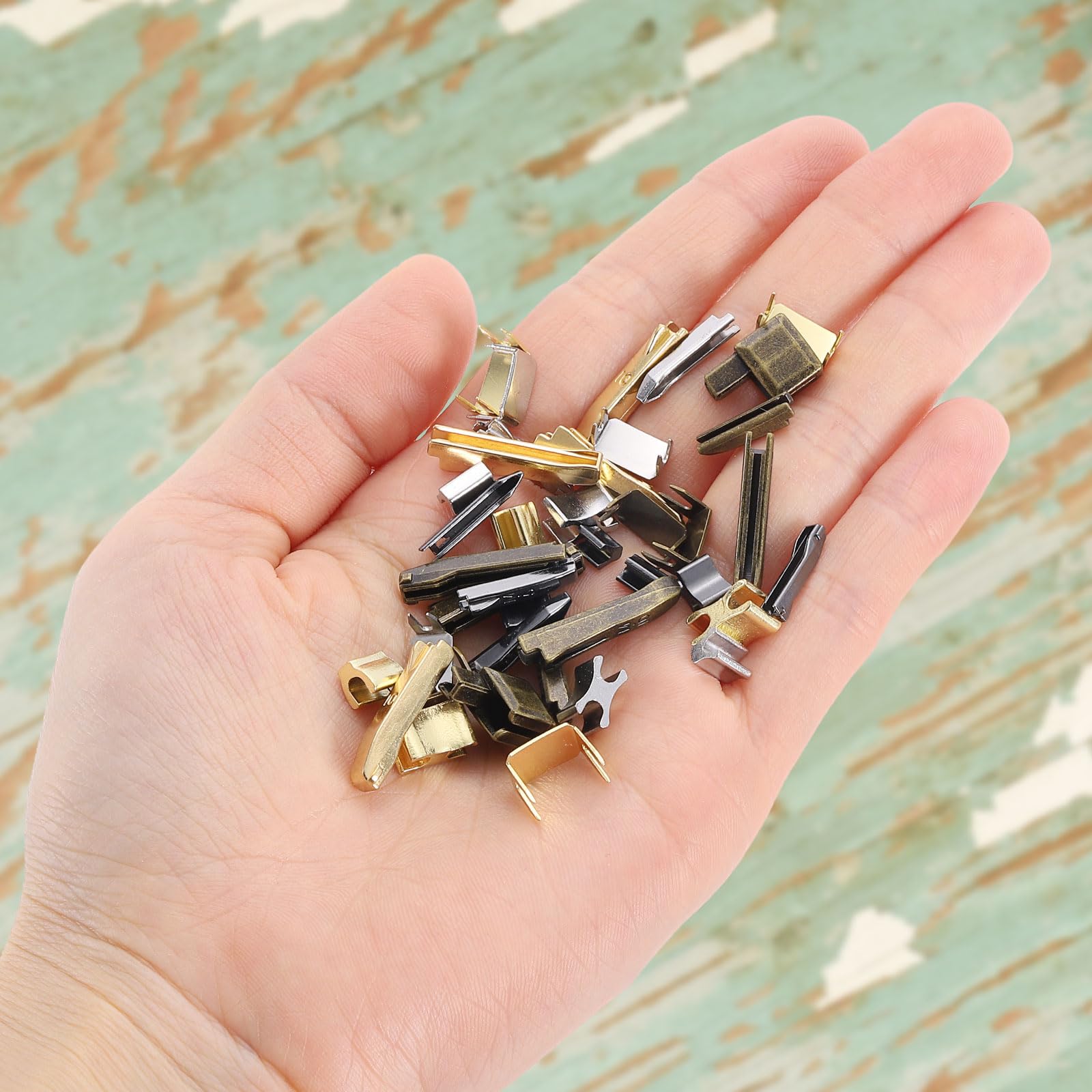 Embout De Fermeture éclair Rectangulaire - Doré - 4 Pièces