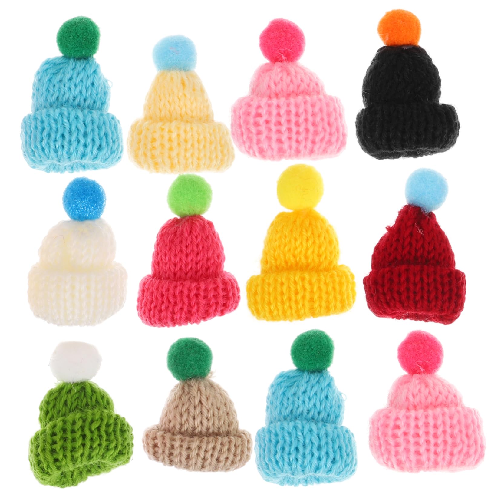 TOYANDONA 550stücke Teiliges Mini Strickmützen Bunte Handwerksdekorationen Für Junge Mädchen Und Puppen Für Bastelprojekte Und Kreative Ideen