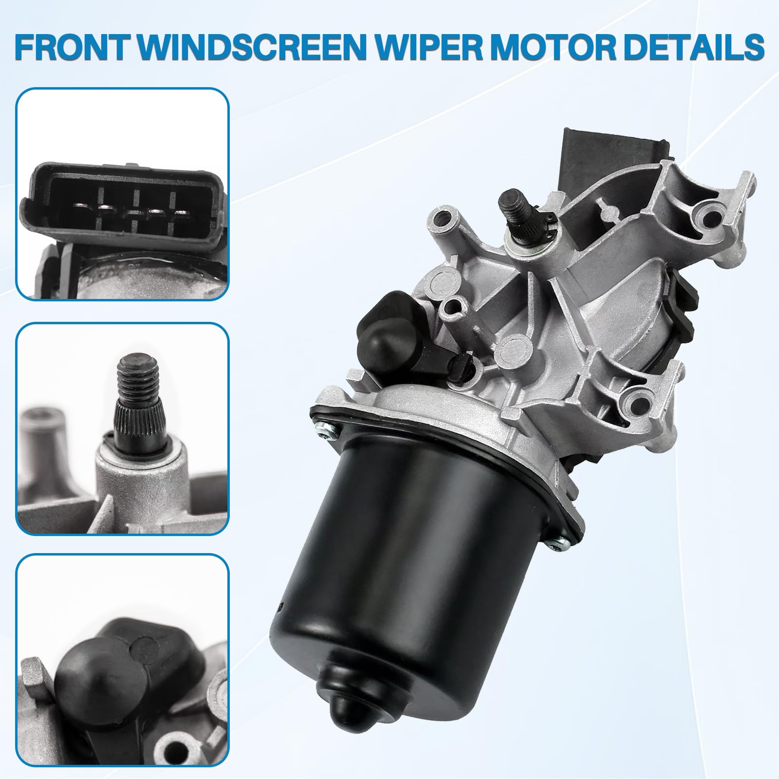 Motor limpiaparabrisas Motor de limpiaparabrisas compatible con Clio 3 delantero Clio 3 2005-2014, repuesto para 54523611 54523631 53567502 8200268931 8200268131 7701061590
