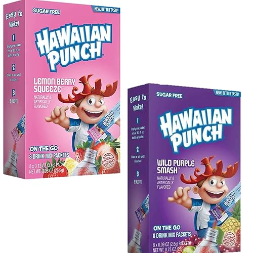 Miniatura 3 de Paquete variado de 8 potenciadores de sabor para botellas de agua, mezcla de bebida en polvo, (8 cajas, 56 palitos), sin azúcar y delicioso,