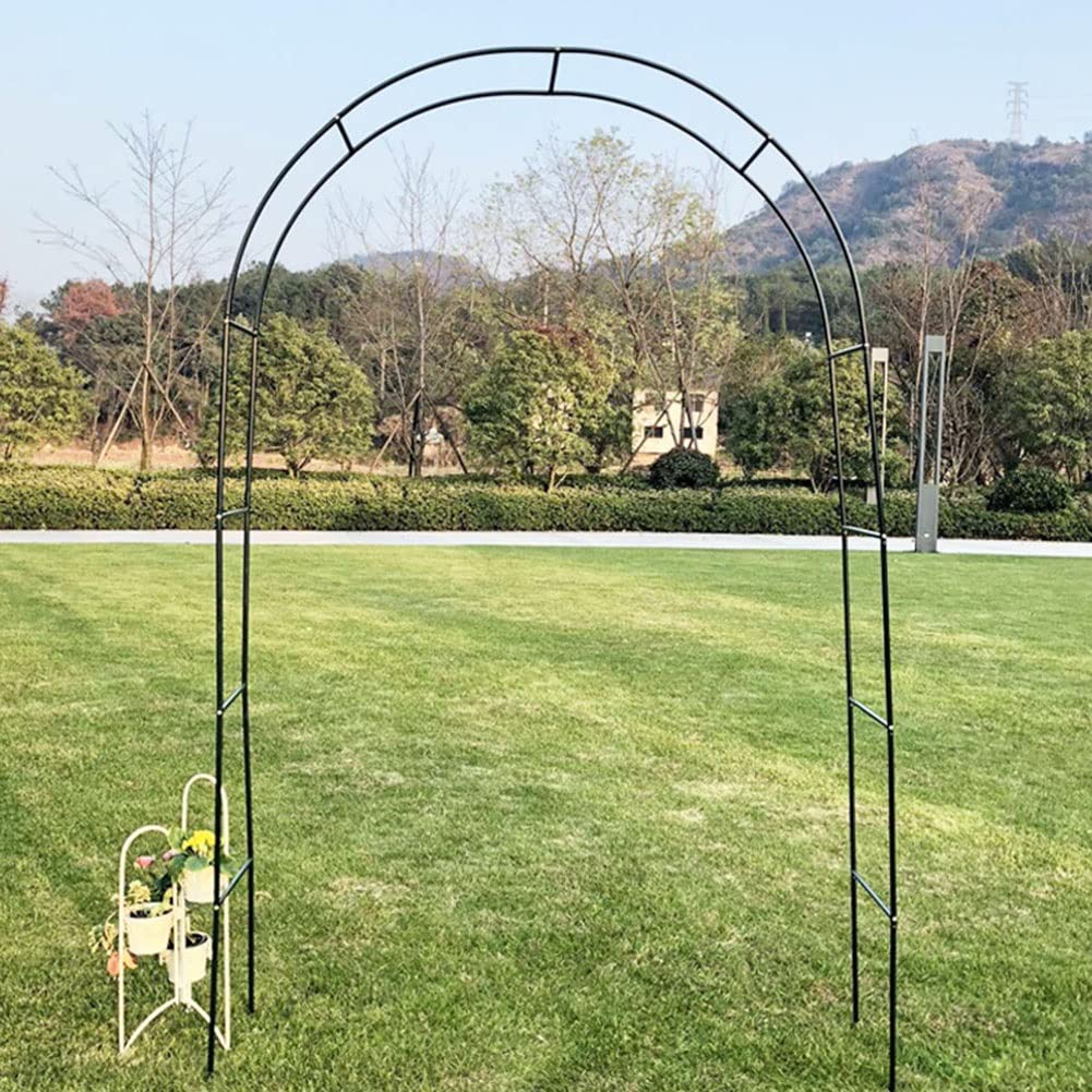 180 350 cm di larghezza arco per rose da giardino in metallo traliccio cancello per piante rampicanti e rose, decorazione per matrimoni, supporto floreale, design resistente nero (dimensioni: 180 x