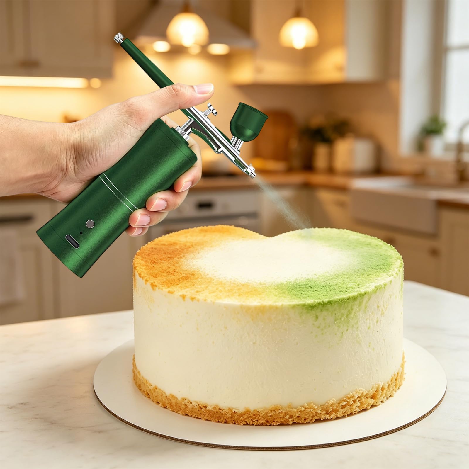 Kit de aerógrafo con mini compresor para decoración de uñas y decoración de tartas