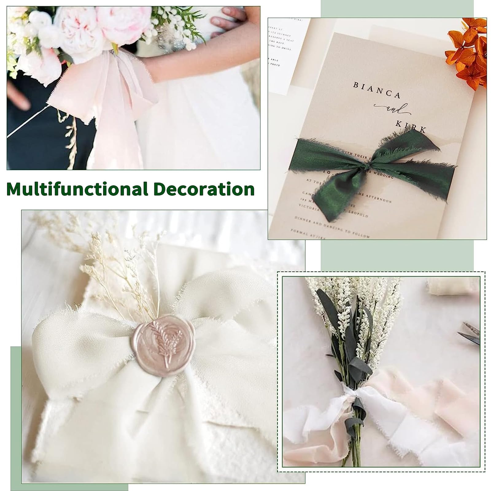 Waylipun 3 Rouleaux Ruban En Mousseline, 5cm X 6,5m Ruban