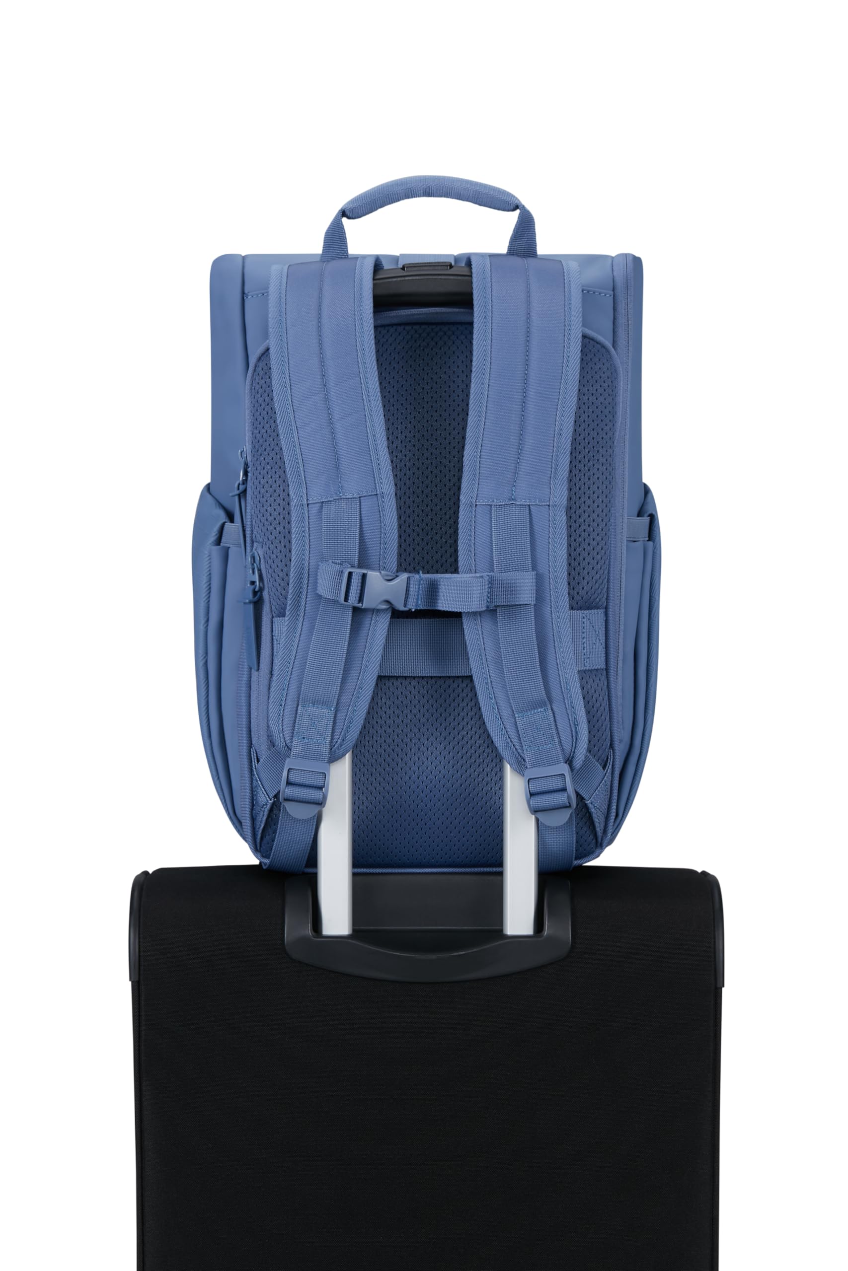 American Tourister Urban Tide - Mochila PC Rolltop 14", Mochila Business & Viaje Repelente al Agua, para Oficina, Escuela, Universidad & Viajes - Azul (Storm Blue)