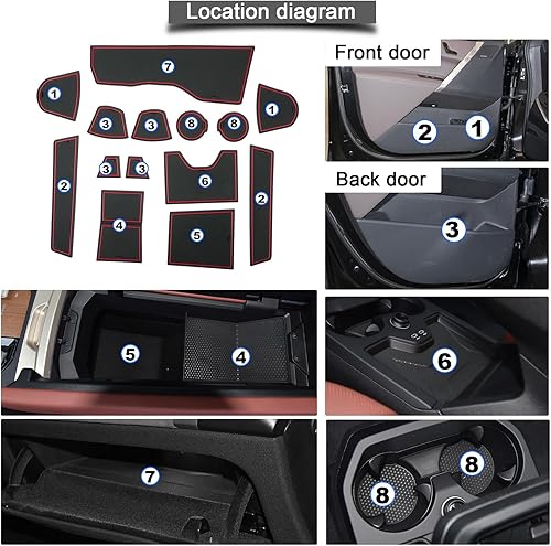 Vista 29 de YEE PIN Supra - Alfombrillas antideslizantes para Supra (J29/DB) 2020 2021 2022, alfombrillas para guantera, alfombrillas para Supra 2020, 2021
