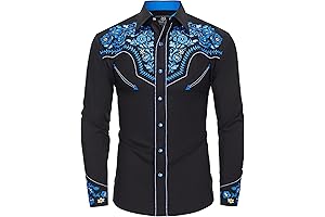 Blue Embroidered Western Shirt: A Cowboy Classic Redefined