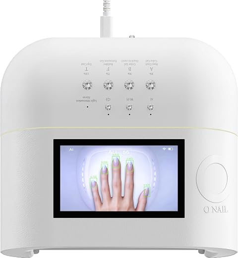 AI UV LED Nail Lamp for Gel Nails - O NAIL Smart Precision Scan Reduces UV Exposure, 109 LED Nail Dryer with HD Display, 2X Fast Curing Light for Professional Salon & Home (Battery Not Included)