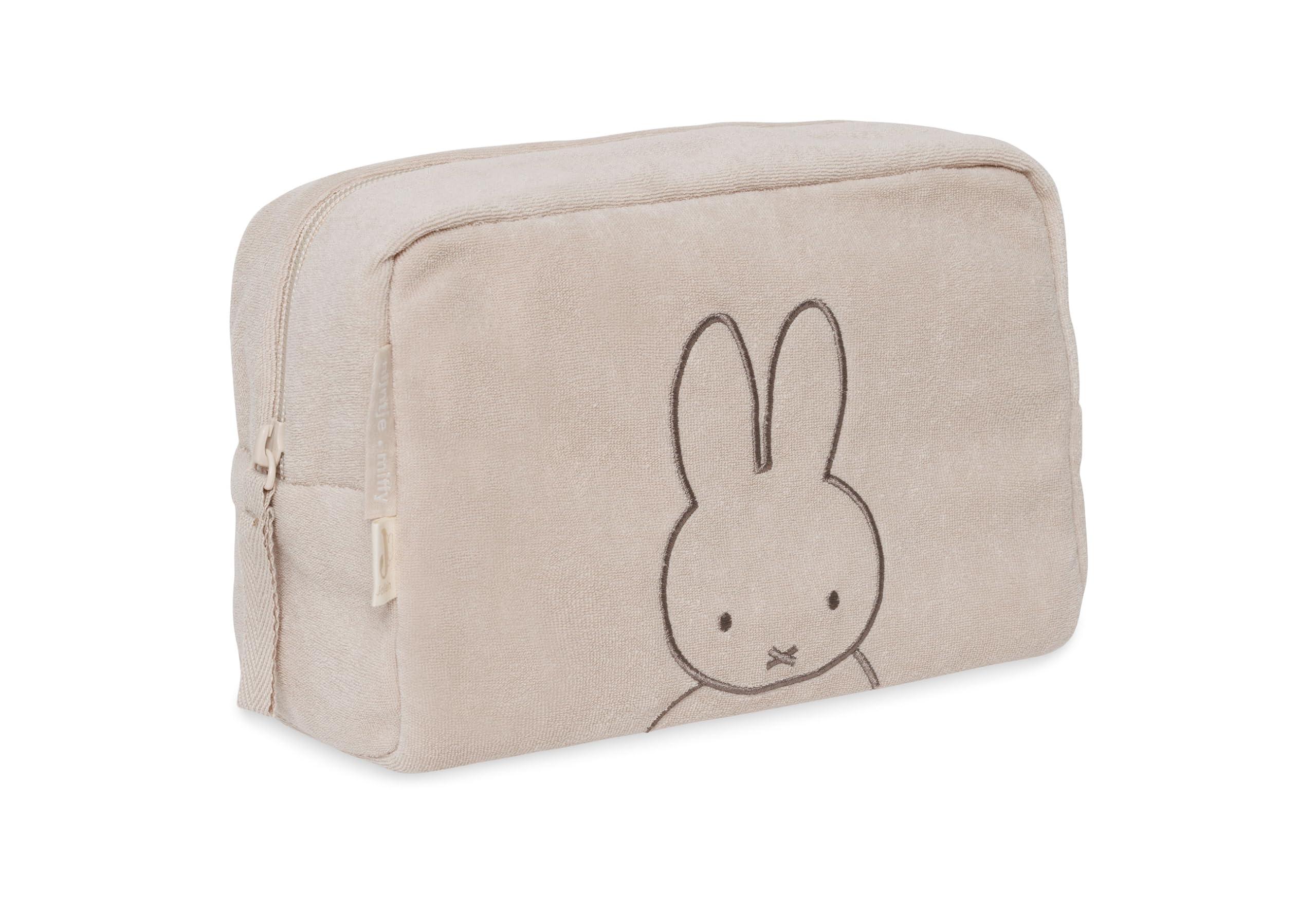 Jollein Sac à Langer en Tissu éponge - Miffy, Nougat - Trousse à Couches - Trousse de Maquillage - Organiseur - Beige