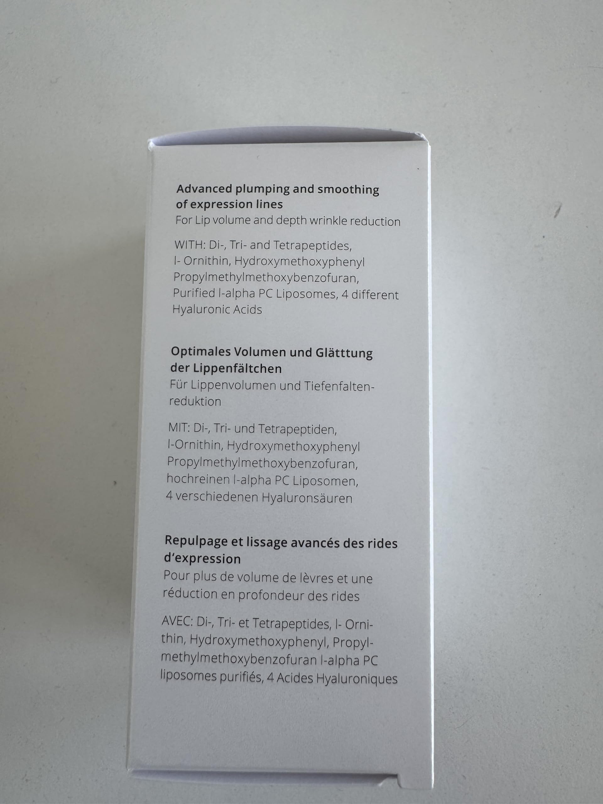 Sérum pour les lèvres - Sérum nourrissant pour les lèvres avec acide hyaluronique, peptides et extrait de clou de girofle - Pour plus de volume et de contour des lèvres - Sans parfum