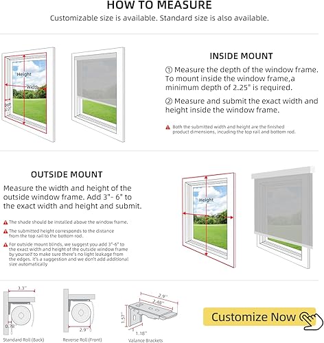 Miniatura 5 de ZSTARR Persiana inteligente motorizada para ventana con control remoto, persiana enrollable opaca automática tamaño personalizable, con cenefa de