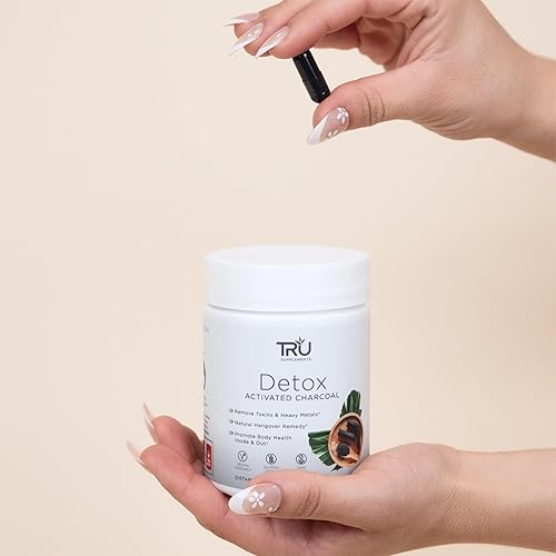 Miniatura 4 de TRU Supplements Cápsulas de limpieza de desintoxicación con carbón activado, limpieza de todo el cuerpo para aliviar la hinchazón y piel clara,