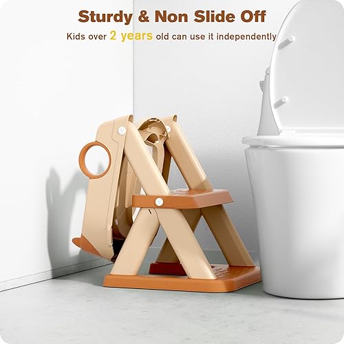 Vista 69 de Asiento de entrenamiento para ir al baño, para niños y niñas, 2 en 1, protector contra salpicaduras, antideslizante, taburete Aa-gris.