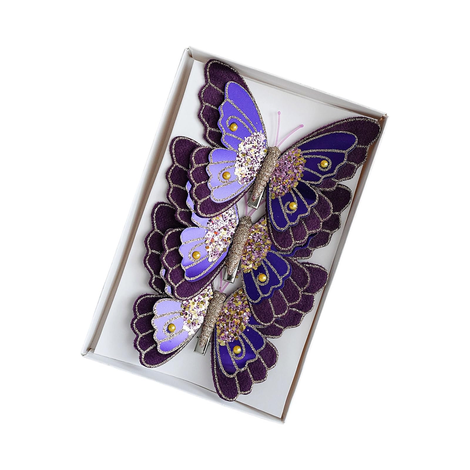 Whoasyst 3 Pieces Sturdy Clip on Butterfly Decorations Portable Multipurpose Celebratory Embellishments for Festive Styling Butterfly Tree Clips