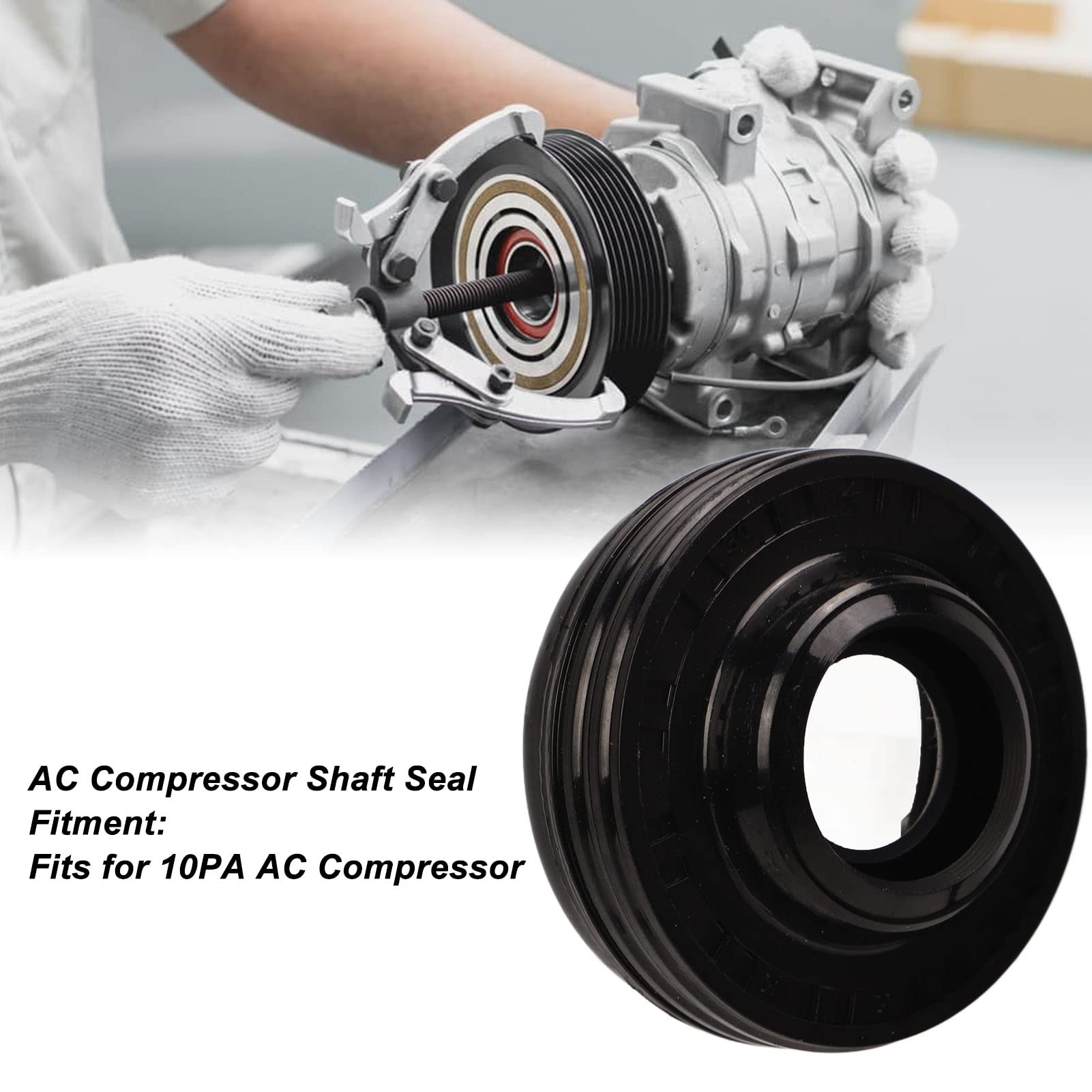 Ac Compressor Oil 10-Piece Seal Kit - Rubber Shaft Seals For 10PA Air ...