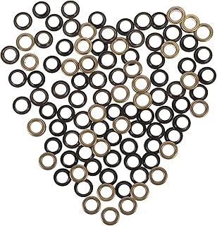 HAPINARY Botões De Metal 50 Conjuntos De Kit De Piercing De Botão De Olho De Ar Ferramentas De Perfuração Kit De Ilhós Ilhós De Botão Ilhós Ilhós DIY Ilhós E Ilhós De Metal Cobre