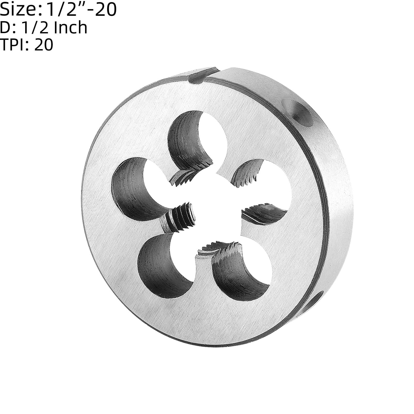 Burkit 1/2 "-20 UNF Tap and Die Set mano destra, 1/2 x 20 UNF filettatura macchina rubinetto e dado rotondo